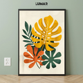 abstract tropical leaf print