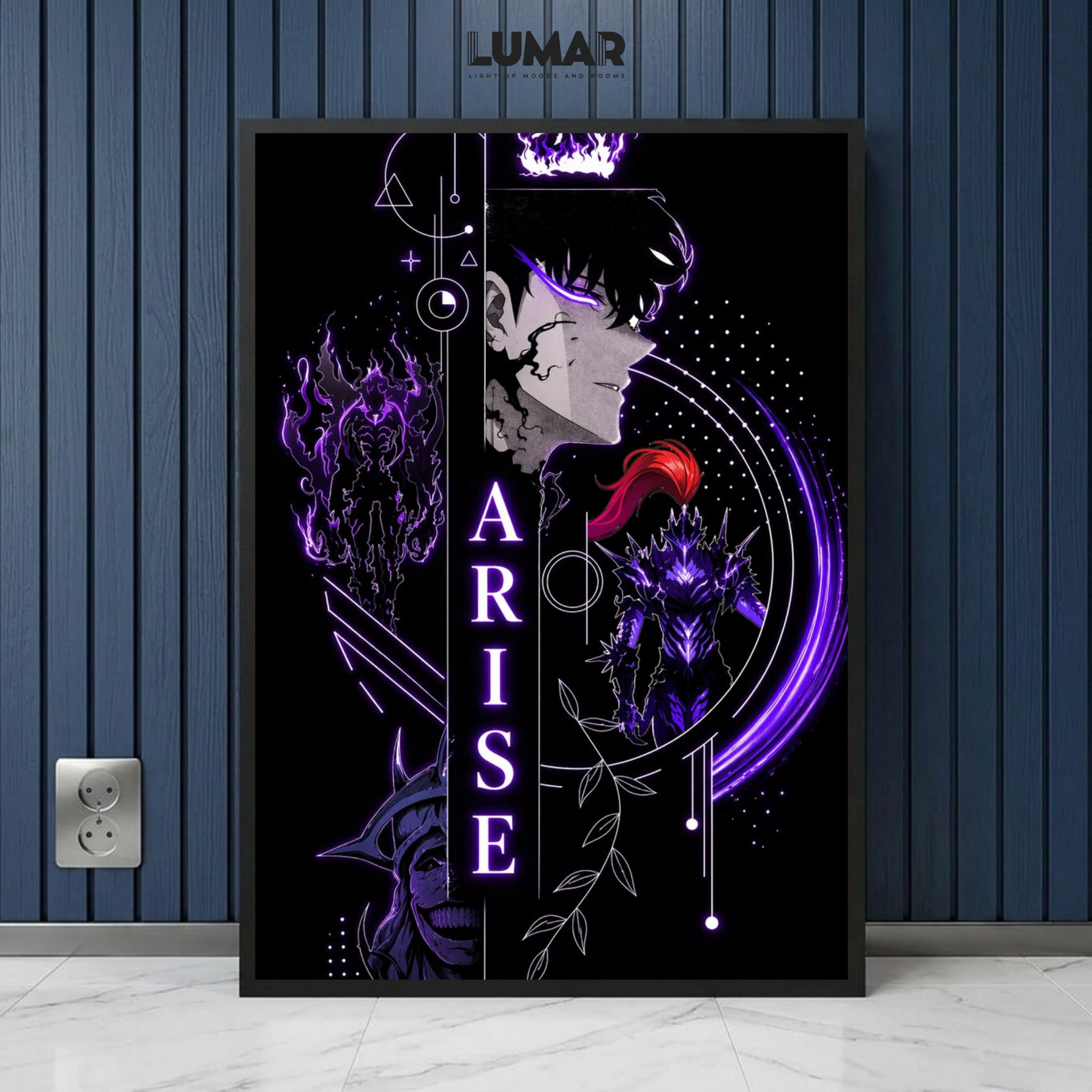 dark anime wall art