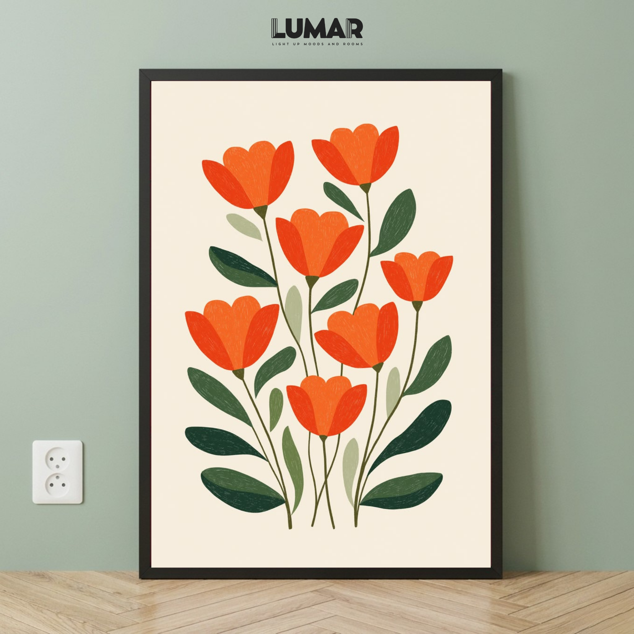 minimalist floral wall art