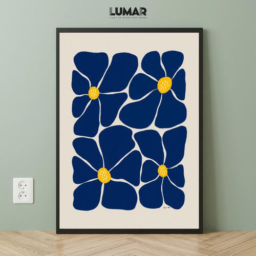 abstract floral wall art