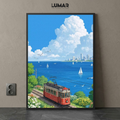 vintage tram wall art
