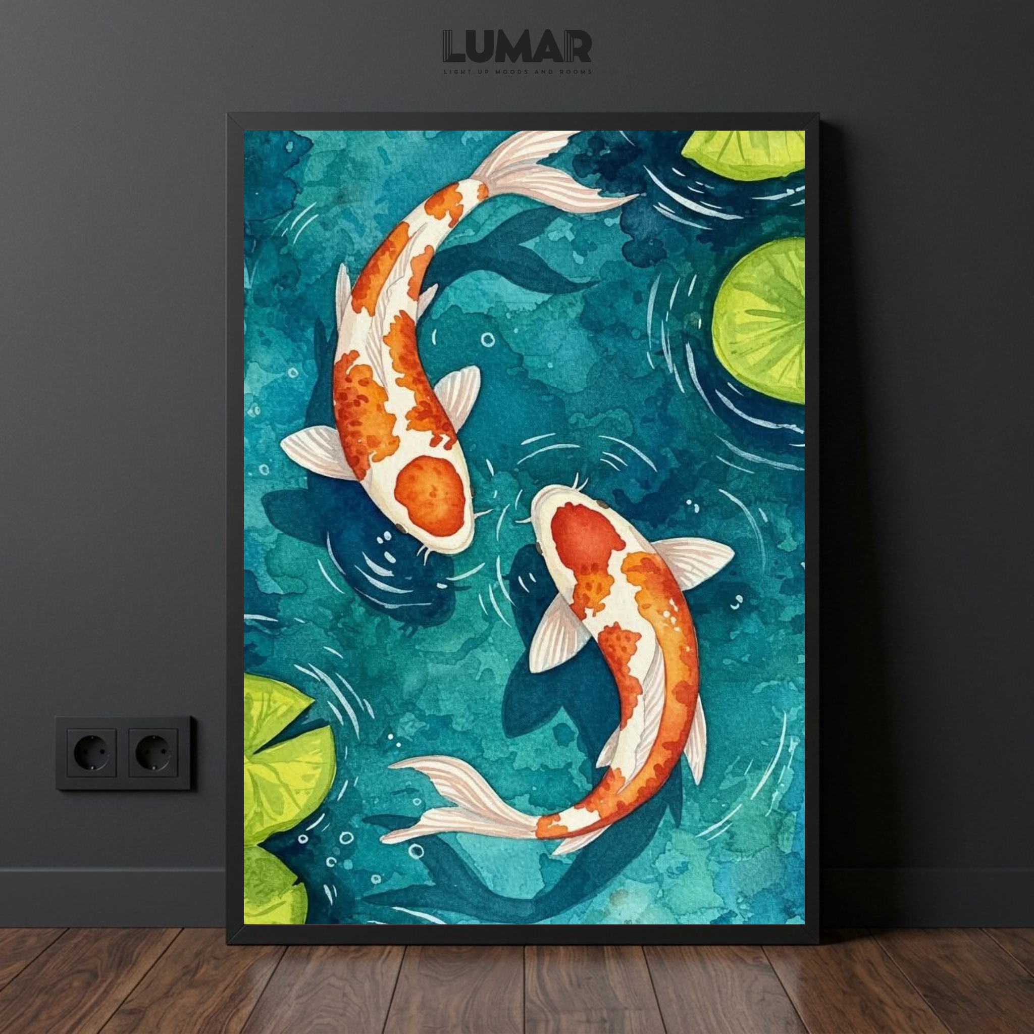 koi fish wall art