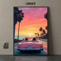 retro car wall art