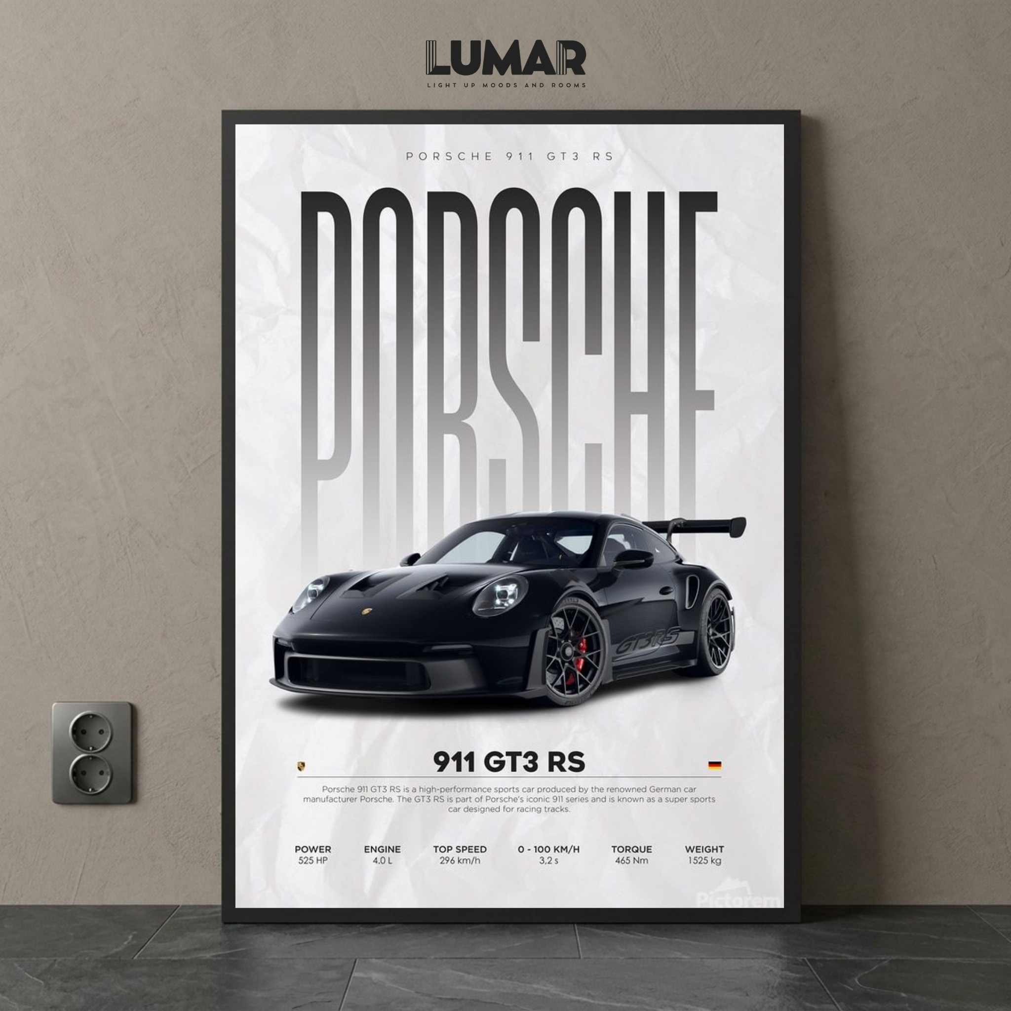 porsche canvas wall art