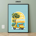 italian coastal wall frame