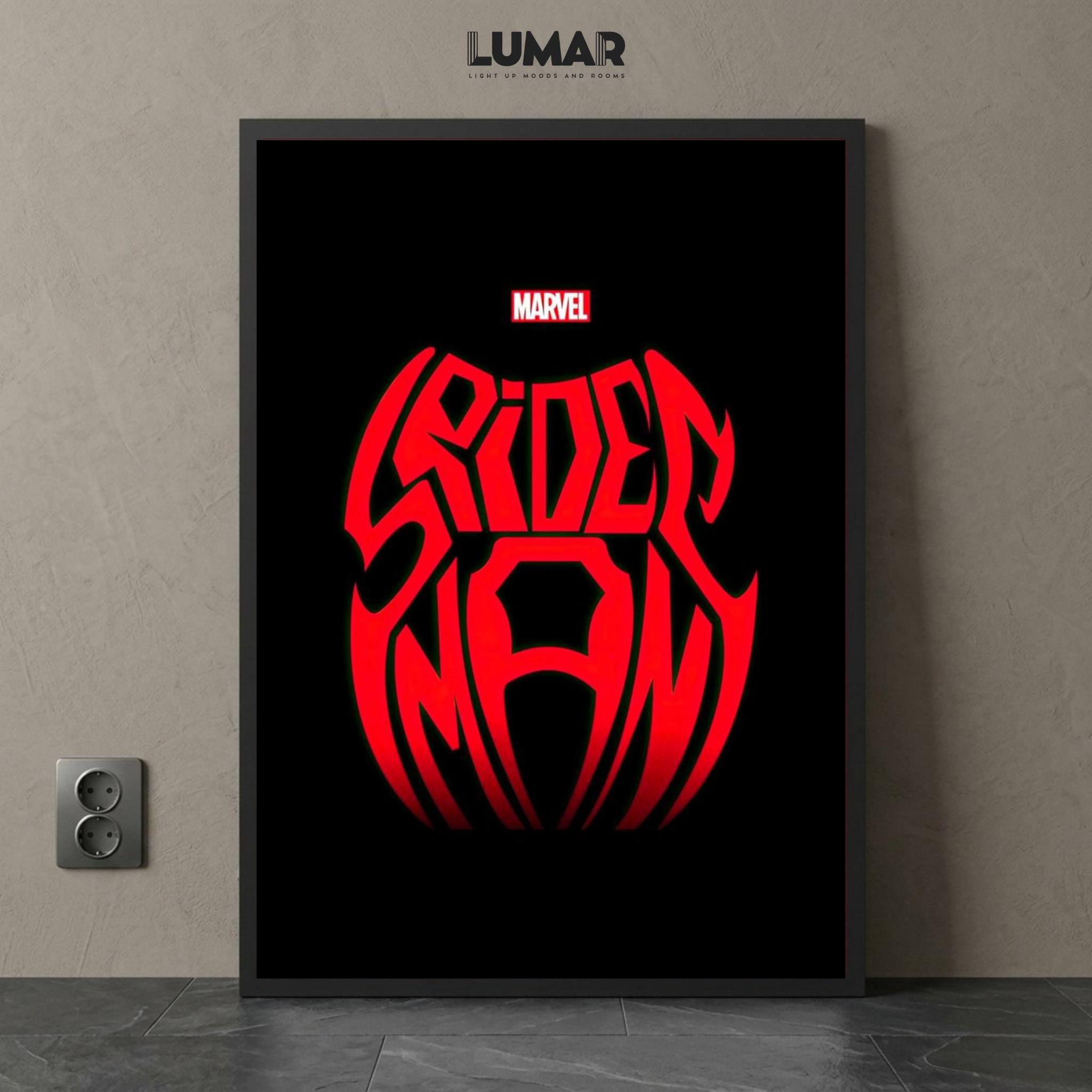 Spider-Man typography print