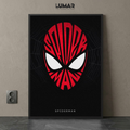 Spider-Man mask typography