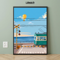 minimalist train art print