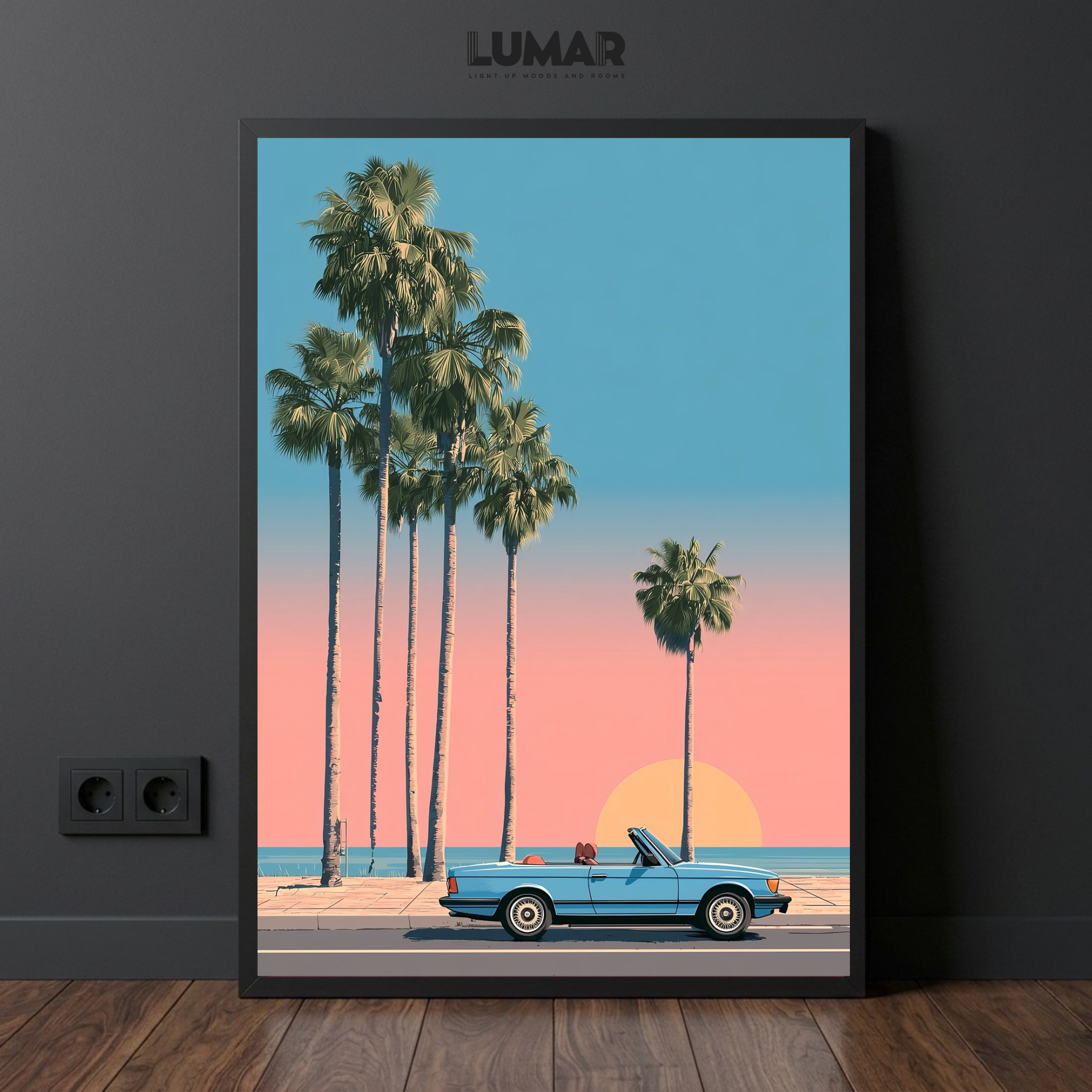 retro synthwave wall art