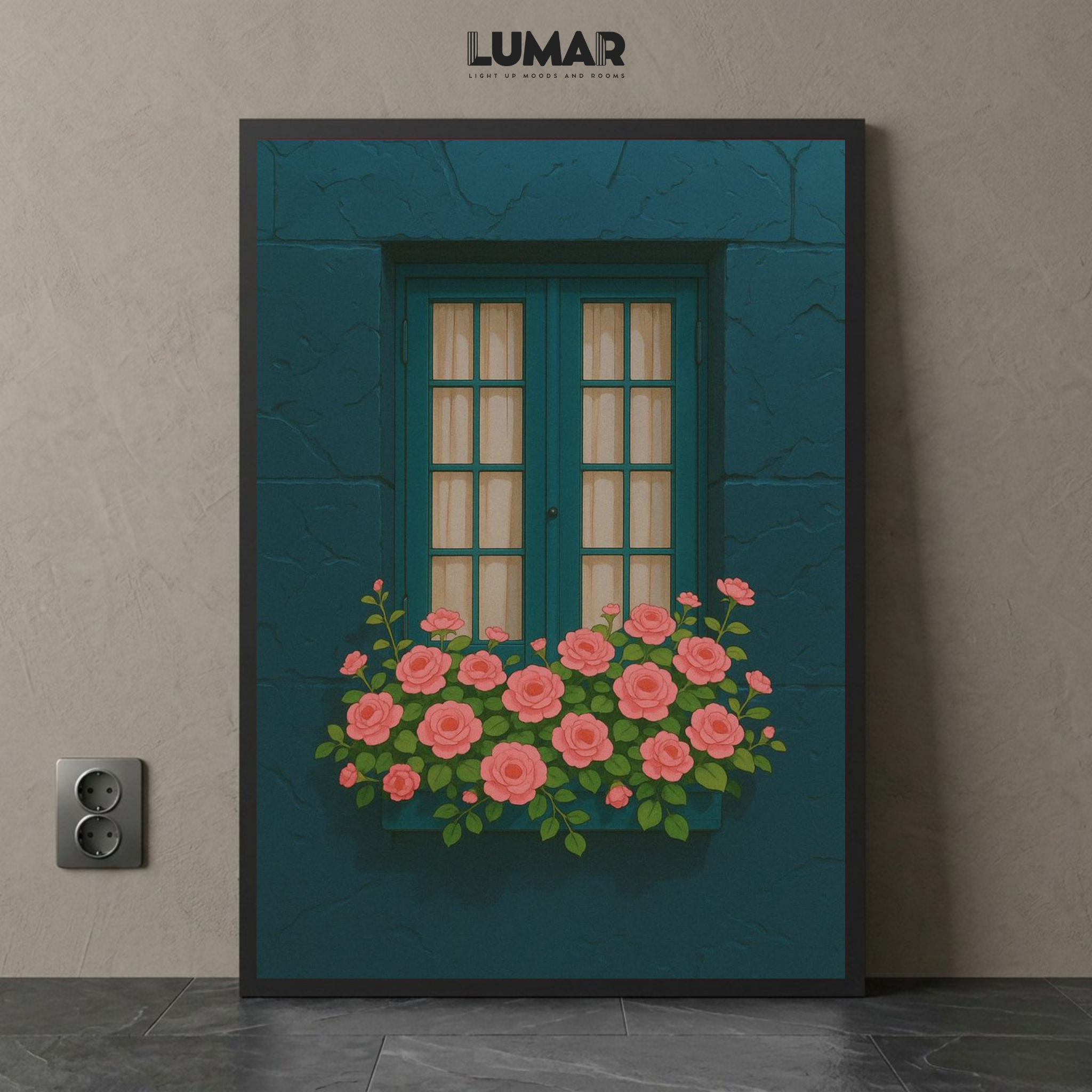 pink rose wall art