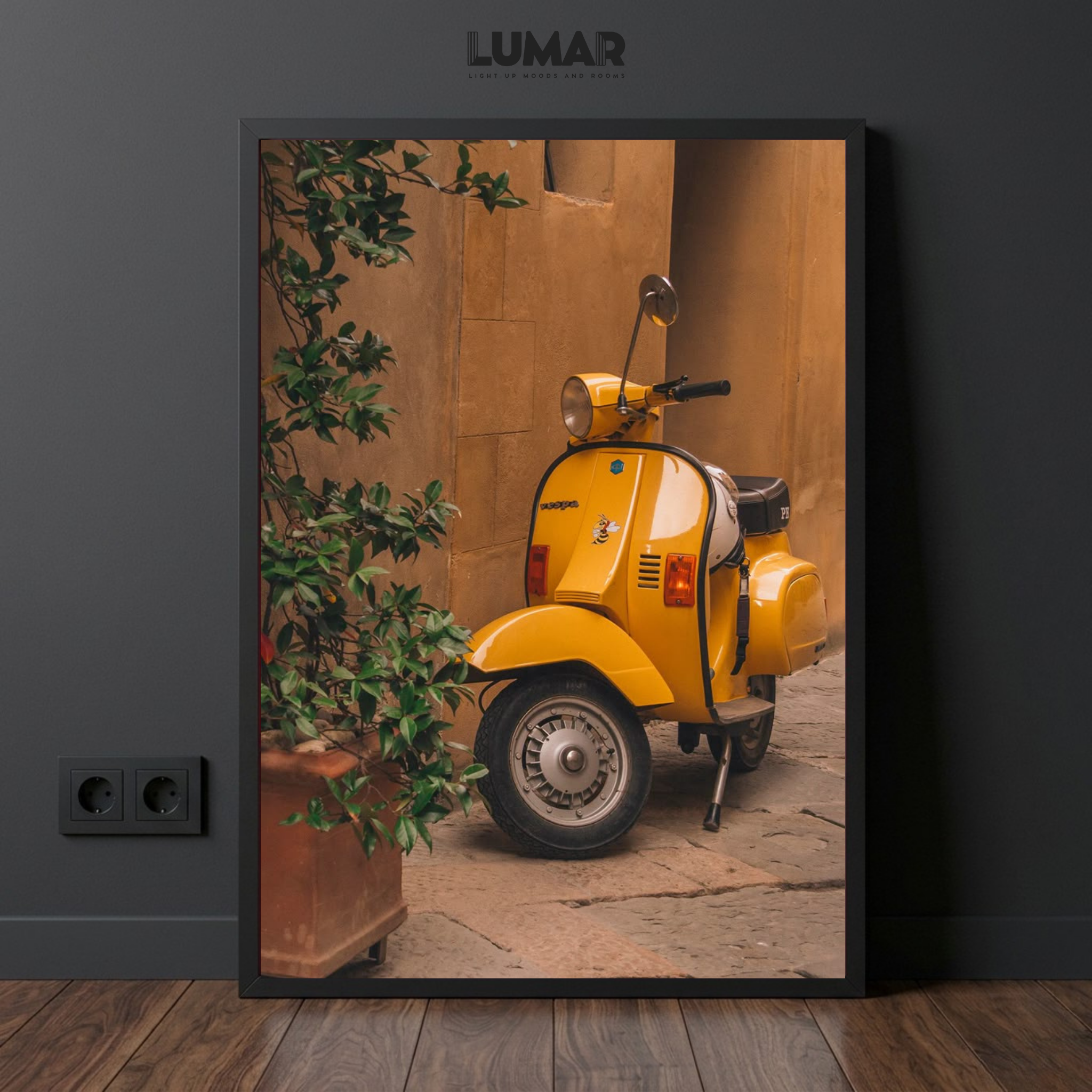 vintage vespa wall art